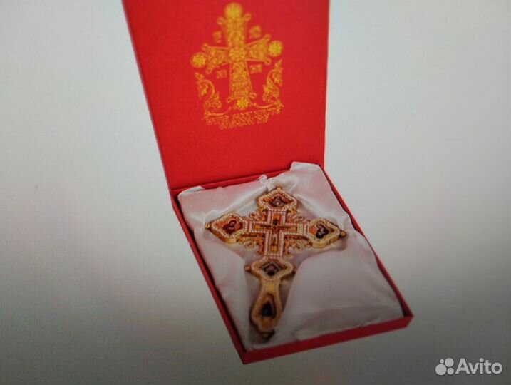 Крест латунный, 19х41 см