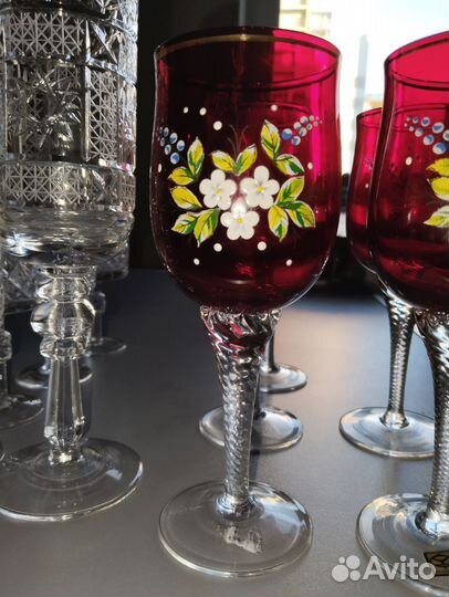 Фужеры,бокалы,рюмки,хрусталь Богемия,хрусталь СССР