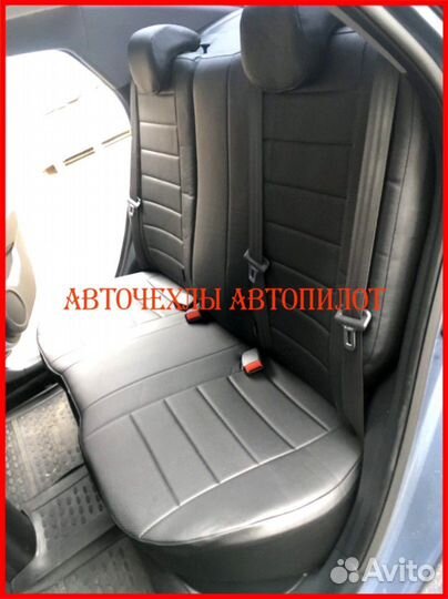 Чехлы Автопилот Kia Rio 3 Sd из экокожи чёрные