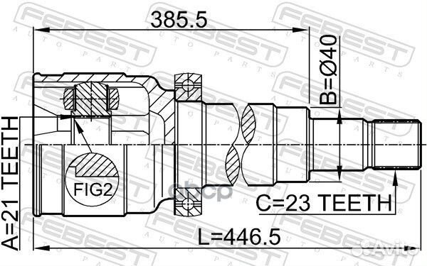 2111-focrh ШРУС внутренний правый к-кт Ford Fo