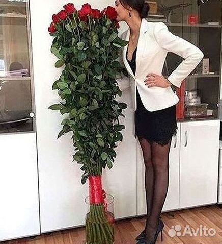 Розы высокие Доставка цветов