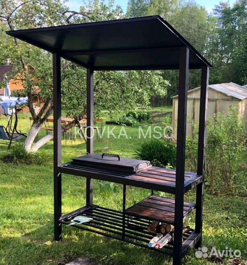 Мангал с крышей
