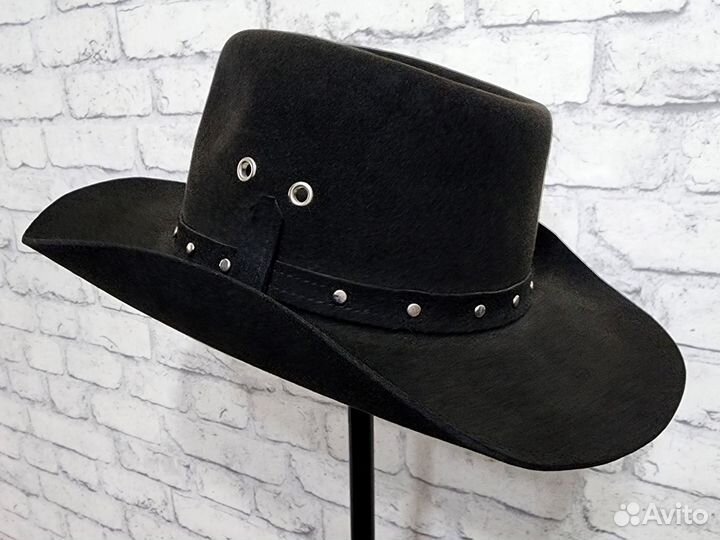 Шляпа фетровая черная