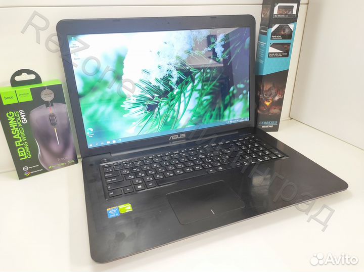 Игровой ноутбук asus, 4 ядра, SSD, 17 дюймов