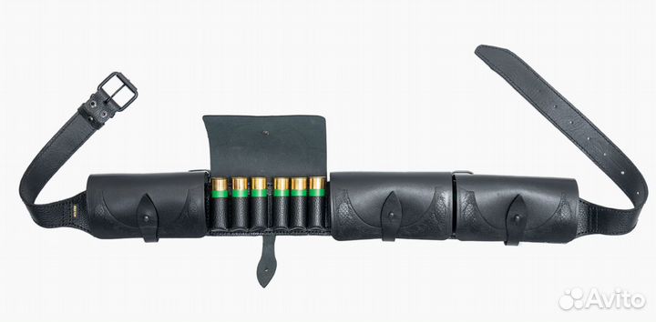 Патронташ закрытый 16к кожа