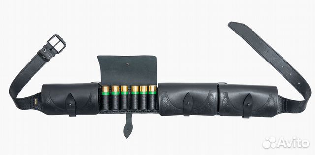 Патронташ закрытый 16к кожа