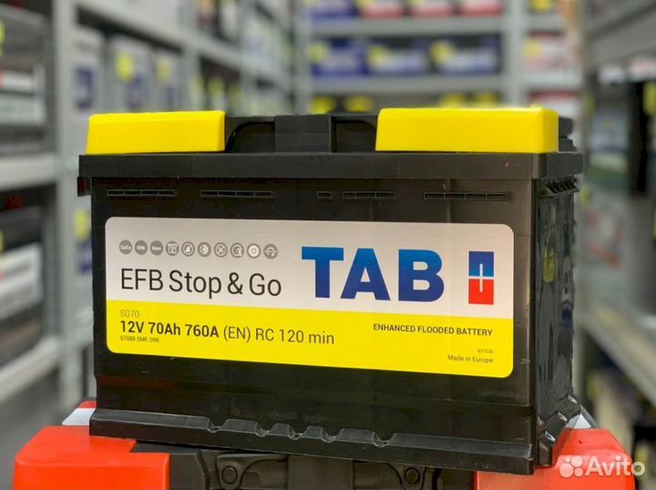 Аккумулятор новый TAB EFB stop&GO 70Ач