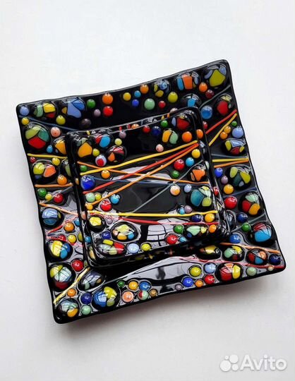 Квадратные тарелочки фьюзинг