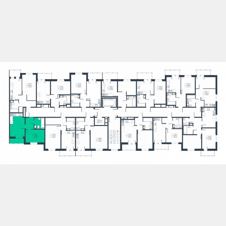 1-к. квартира, 34,3 м², 7/8 эт.