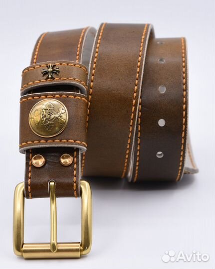 Ремень кожаный ручной работы