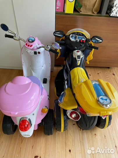 Детский мотоцикл на аккумуляторе бу для девочки