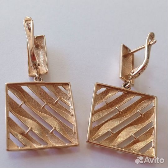 Золотые серьги (арт 126204) Н17А