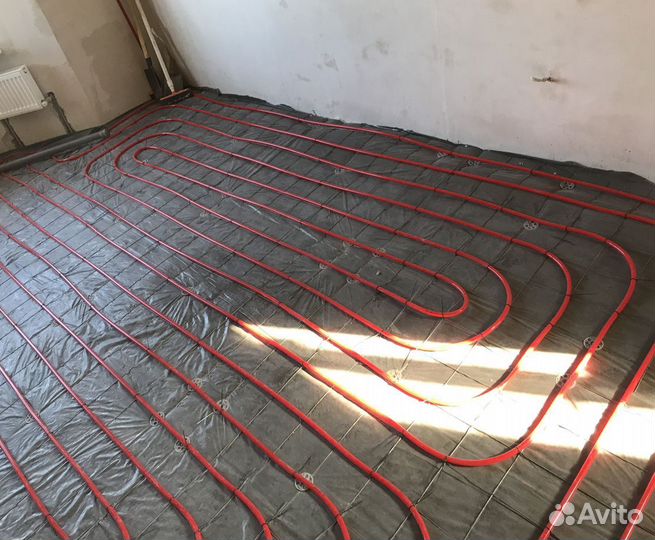 Услуги по монтажу тёплого пола и отопления