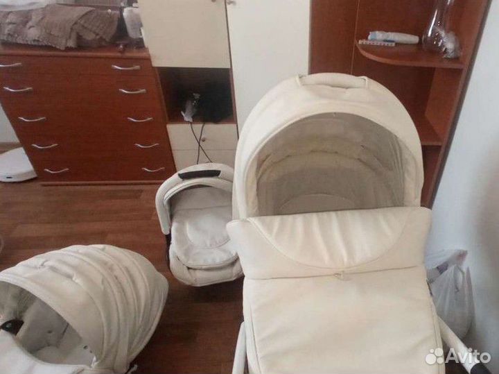 Коляска 3 в 1 эко кожа