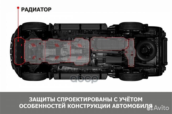 111.04005.1 защита радиатора сталь 1.8мм Mitsu