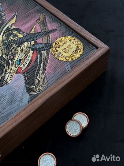 Нарды ручной работы с рисунком 