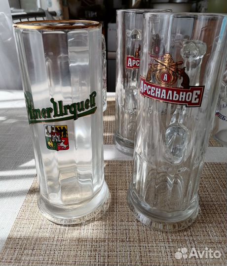 Кружки и бокалы пивные