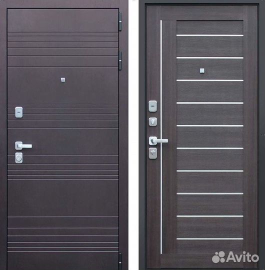 Дверь входная Шоколад металлическая Дуэт