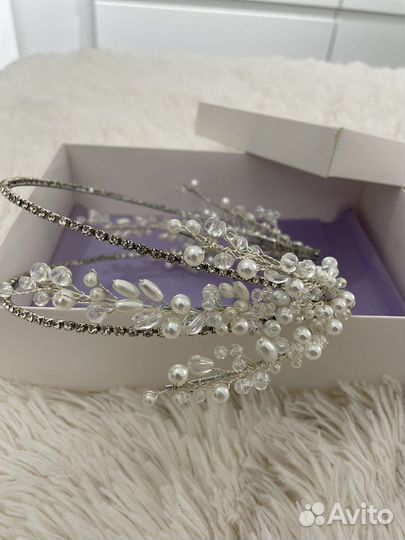 Свадебная диадема ручной работы