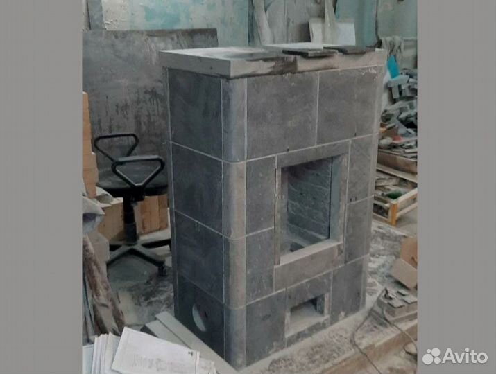 Печь камин из вулканического камня