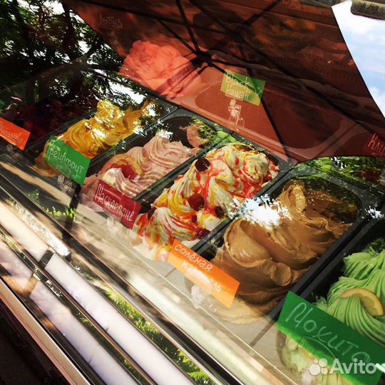 Витрина тележка для мороженого