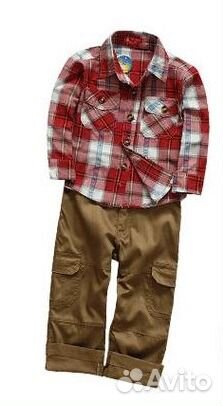 Костюм:рубашка+ кофта+ брюки, новый 80-86