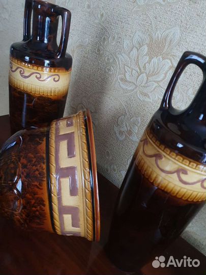 Высокие вазы и горшок греческий стиль