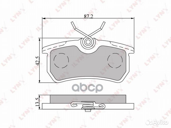 Колодки тормозные дисковые зад BD3010 lynxauto