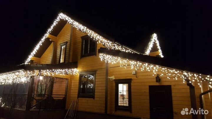 Праздничная подсветка гирляндами