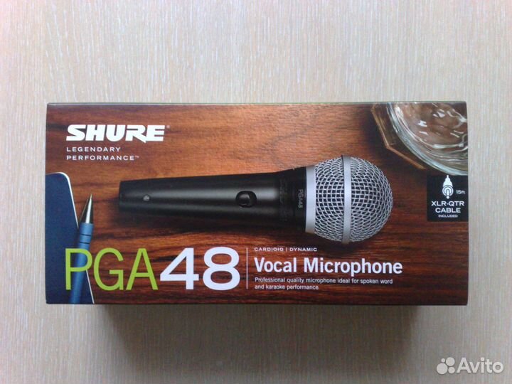 Микрофон вокальный shure PGA48 для караоке и речи