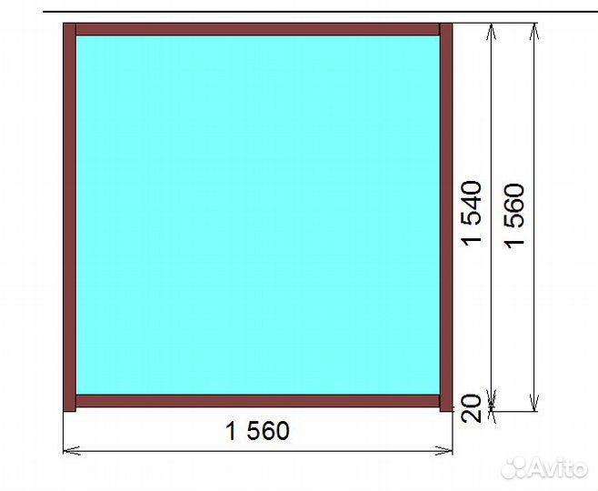Окно алюминиевое