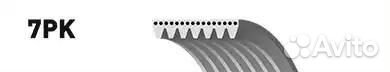 Поликлиновый ремень привода вспомогательных агрегатов micro-v gates 7pk1750 для а/м jaguar xf, honda