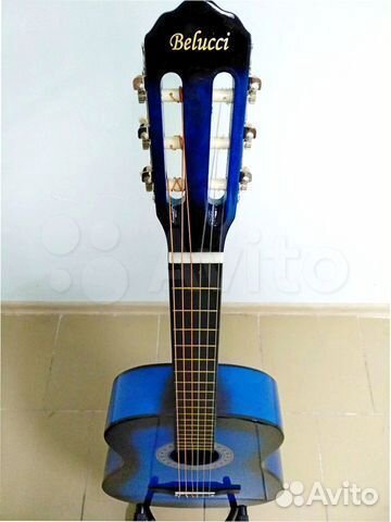 Гитара классическая синяя. Новая+подарки