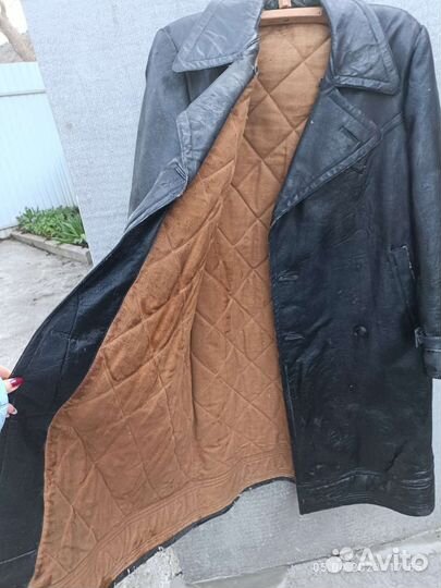 Кожаное пальто 50 годов СССР