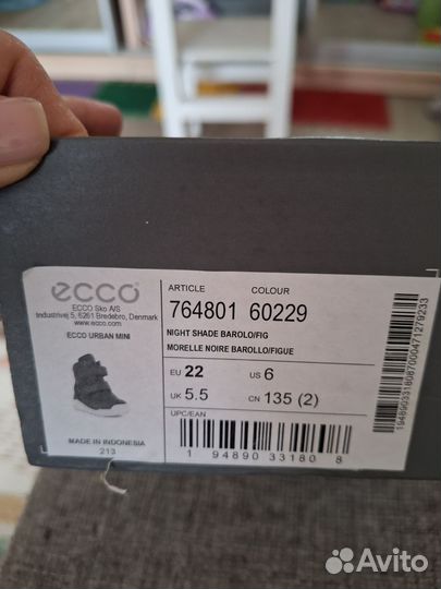 Ботинки ecco urban mini р 22