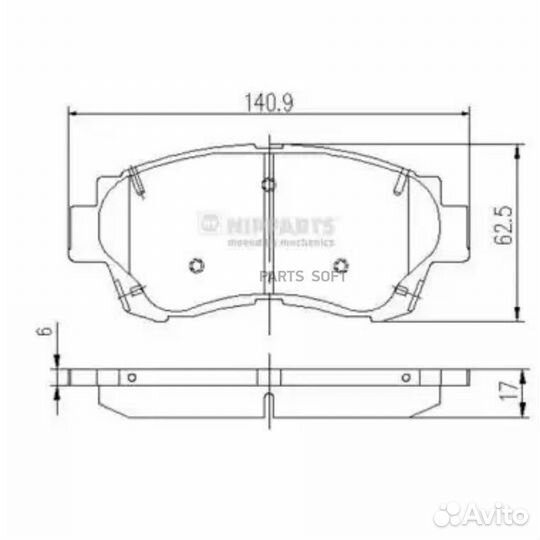 Nipparts J3602060 Колодки торм. пер