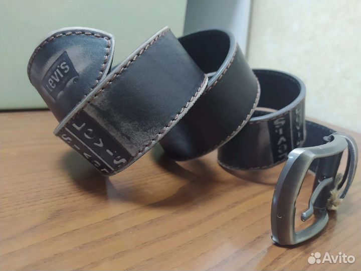 Мужской кожаный ремень. Брендовый