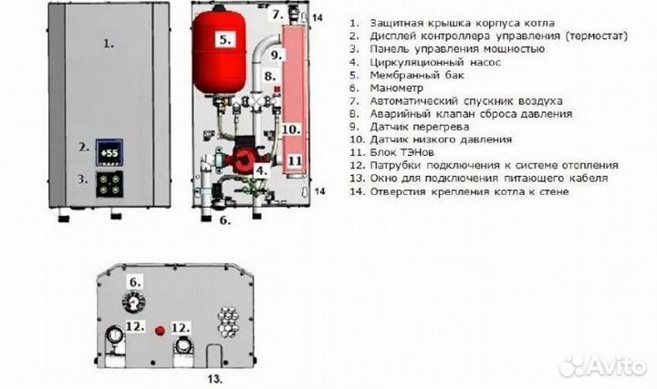 Электрический котел 6-9-12 кВт