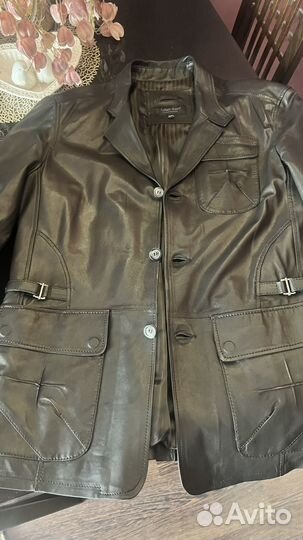 Кожаная куртка мужская 48 50
