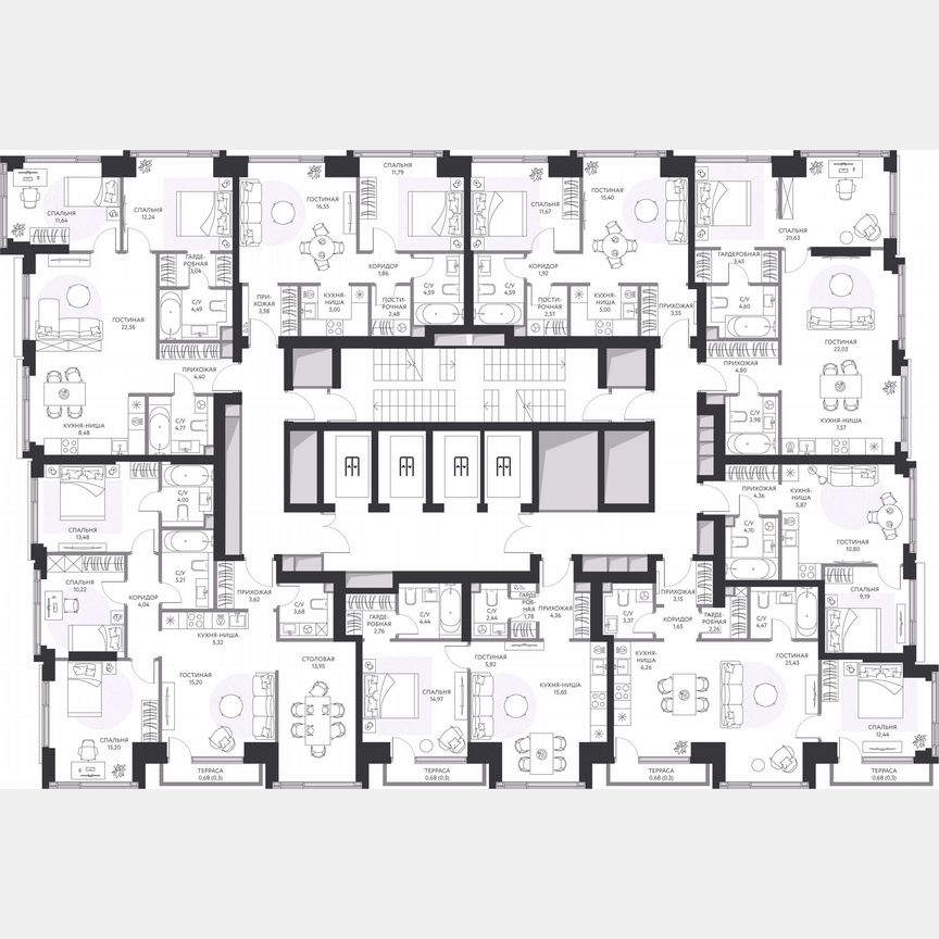 2-к. квартира, 72,5 м², 16/41 эт.