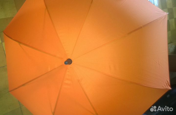 Зонт трость, оранжевого цвета, новый