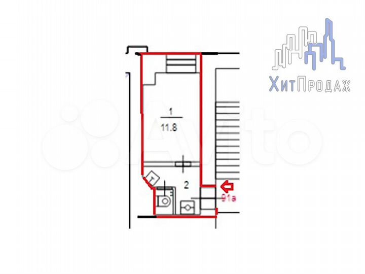 Аукцион: 1-к. квартира, 15,6 м², 1/10 эт.