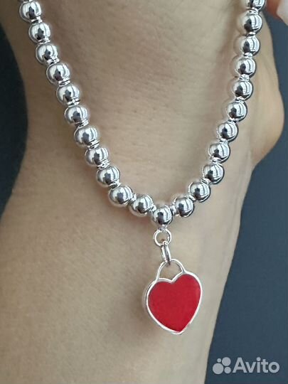 Браслет Tiffany с красной эмалью