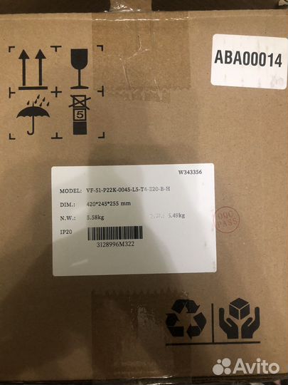 ABA00014 veda Drive 22 кВт (380В, 3 фазы)