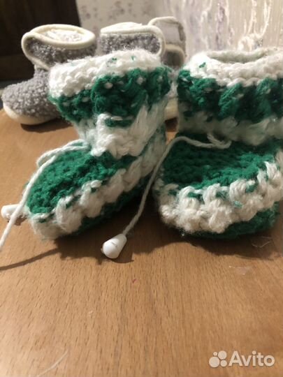 Детские ботинки теплые с рождения 2 пары