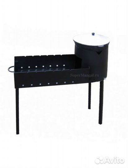 Мангал с печкой для казана 8-12литров