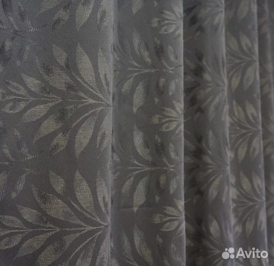 Новые шторы 275*380см серые