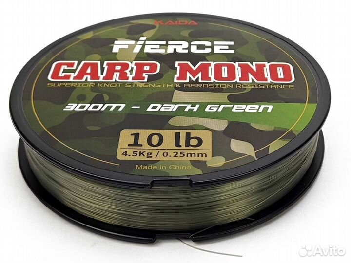 Леска Kaida Fierce Carp Mono 300m (0.28)