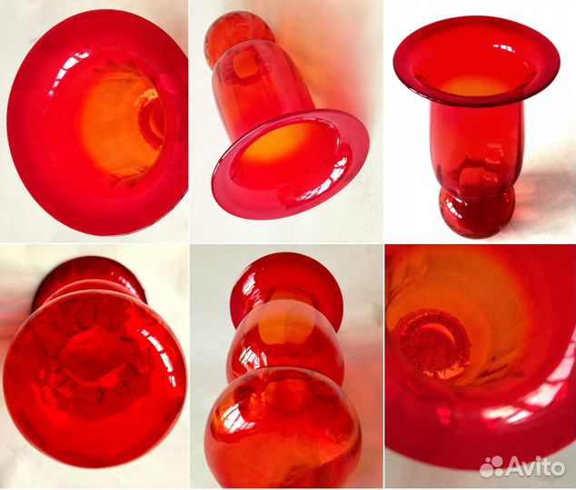 Вазы цв.стекло 