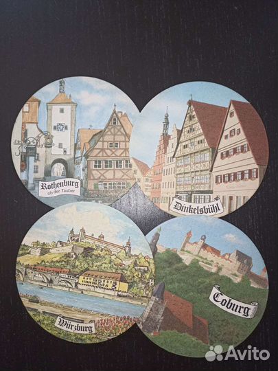 Подставки под стаканы пивные